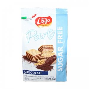 Gastone Lago Party Wafer Sugar-Free with Chocolate / Strawberry / Vanilla Cream Filling 7.5oz